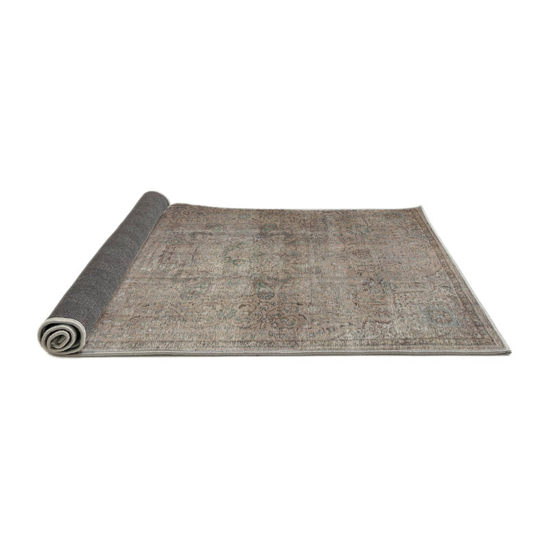 Tapis rouge/beige/noir traditionnel Germanos, Rond 5 pi