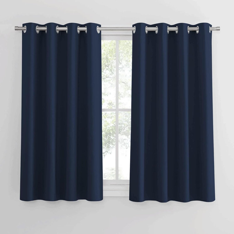 Blackout Curtain Pair, Navy Blue