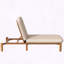 Chaise longue en bois d'acacia avec dossier réglable à 3 positions