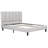Upholstered Full Size Platform Bed Frame, Tufted Headboard-1449651198