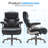 700 lb Big & Tall Ergonomic Executive Office Chair with Adjustable Lumbar Support, 3D Flip-Up Armrests, Wide Cushioned Seat, High Back Leather Computer Desk Chair for Home Office-428077885