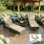 Ensemble de 2 coussins de chaise pliables beiges en mousse haute résilience pour le confort et la durabilité à l'extérieur-676892867