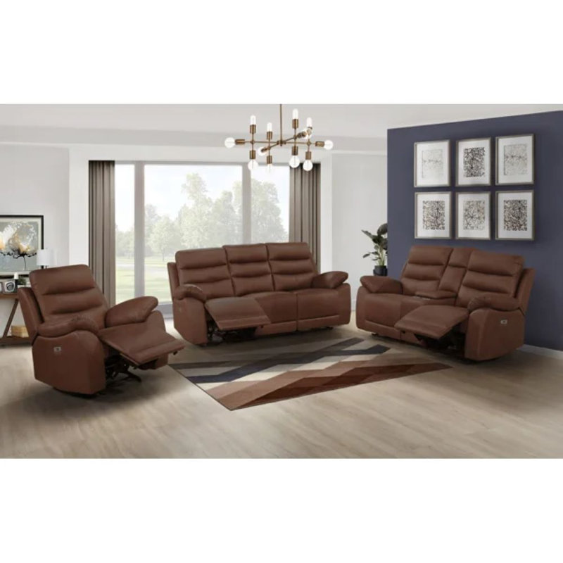 Ensemble de salon configurable, Brown, Microfiber / Microsuede/Polyester