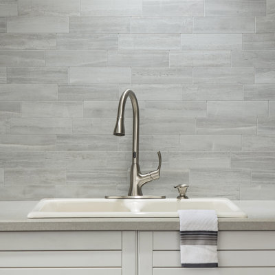 Aspect Peel and Stick Collage Tile in Roman Slab (15 Sq Ft Kit)