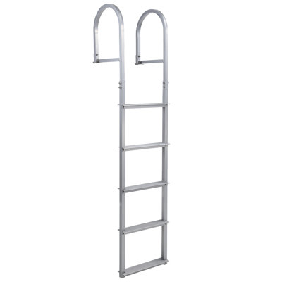 Escalier de quai en aluminium à 5 marches, échelle de ponton de charge de 500 lb avec mains courantes, pédales antidérapantes Widen