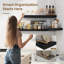 Tablettes flottantes pour le mur, longues tablettes murales en bois d'ingénierie avec supports invisibles pour le salon, la chambre à coucher, la salle de bain, la cuisine et le rangement