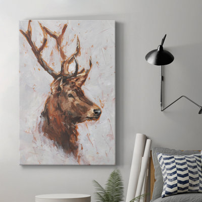 Toile tendue avec châssis Stag Study II Premium - prête à être accrochée