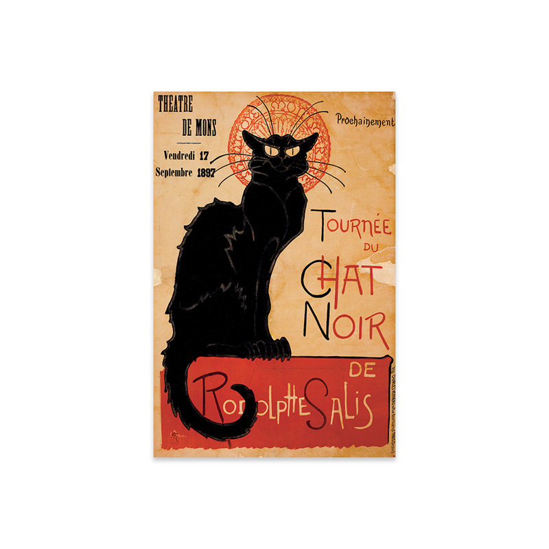 Tournee du Chat Noir, affiche rétro imprimée sur verre acrylique
