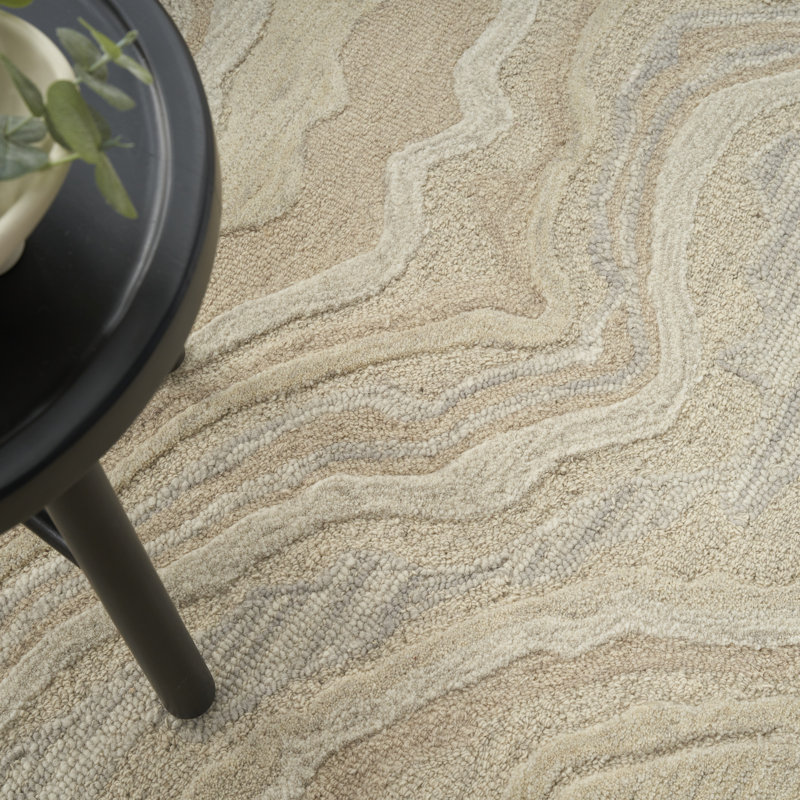 Cahide Abstract Handmade Area Rug, Rectangle 160 x 221cm