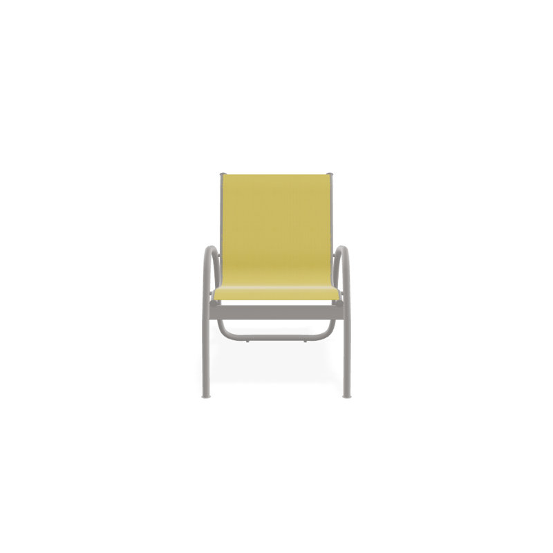 Fauteuil de patio Gardenella, Gris chaleureux texturé, Jaune 43D
