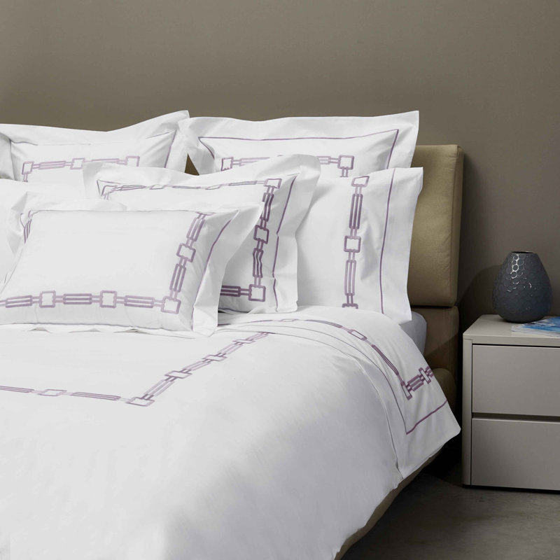 Retro Percale Flat Sheet, Thistle, King Flat Sheet