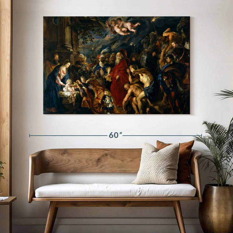 Leisha adoration des mages 1609, H 34 po x l 51 po