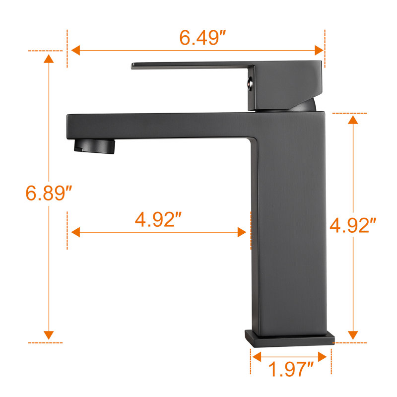 Single-Hole Single-handle Bathroom Faucet, Black
