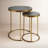 Marmee Round Shagreen PU Nesting Tables