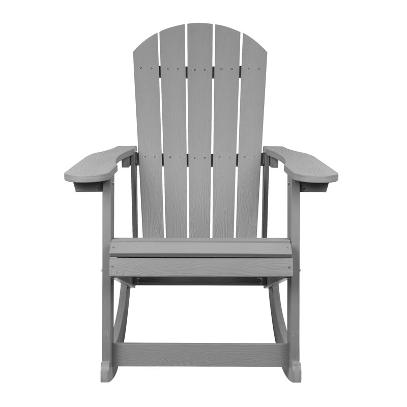Chaise berçante pliante 39 po Adirondack, Gris