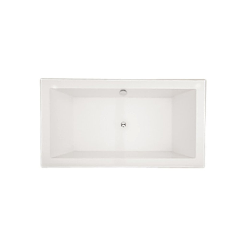Chagall 66'' L Soaking Bathtub, Satin Nickel