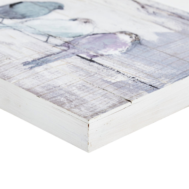 Décoration de planche de bois peinte à la main grise et blanche, l 30 po x H 12 po x P 1,5 po, grandeur inspirée, art mural de Summers 'Art, In & White, Style By Summers