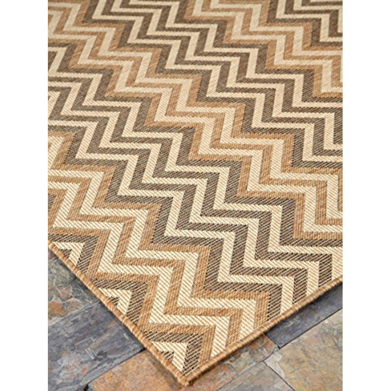 Tapis intérieur/extérieur gris/beige Jurgensen, Rectangulaire 4 pi 5 po x 7 pi