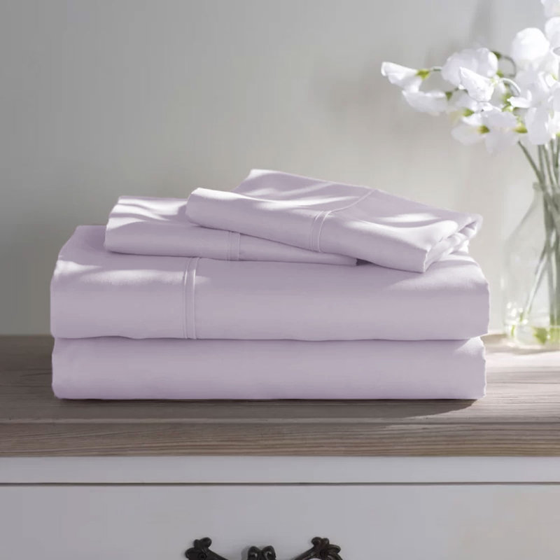Wayfair Basics® 1800 Series Soft Microfiber Sheet Set, Queen Sheet Set with 2 Pillowcases, Lavender
