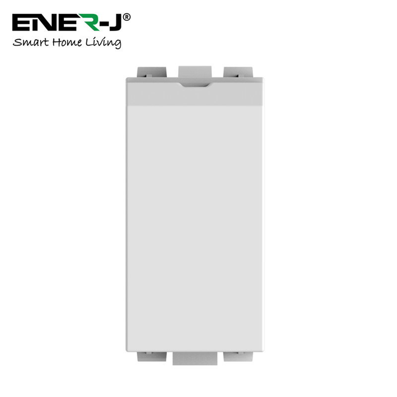 Ener - J 1 Gang Wireless Kinetic Grid Switch BG Compatible White 433MHz