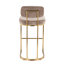 Tabouret de bar à hauteur fixe en métal et tissu - ensemble de 2-266201421-266201414