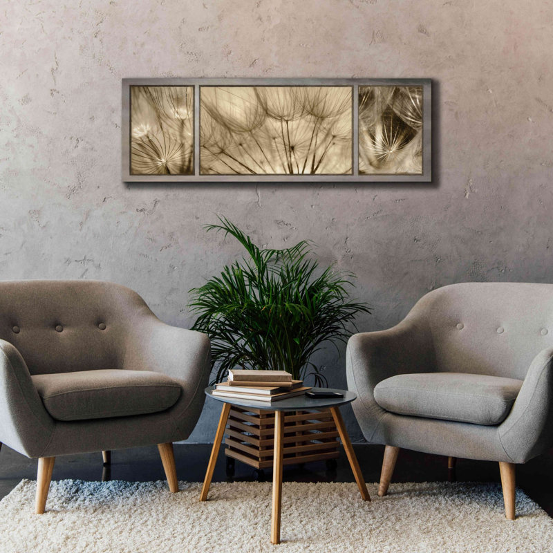 «Goatsbeard Trio On Canvas» par Lori Deiter, reproduction, H 20 po x l 60 po x P 1,5 po
