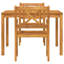 2 - Person Wood Patio Dining Set with Square Table-693459119