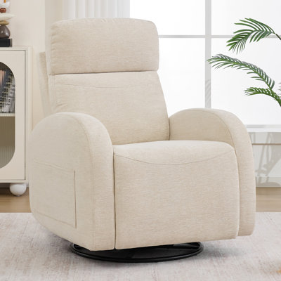 Fauteuil inclinable électrique berçant en tissu Delba