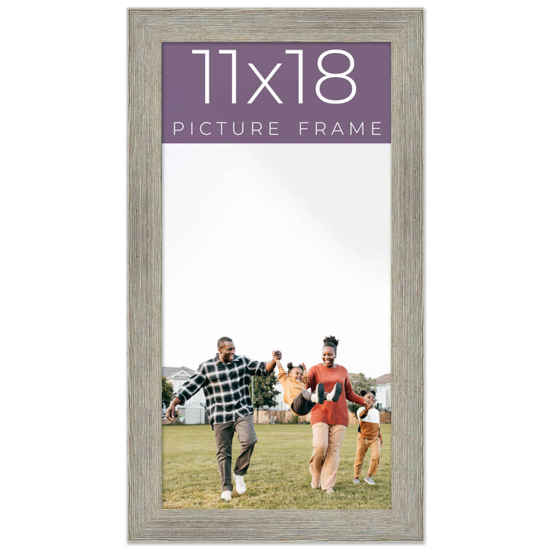 Matteen Solid Wood Picture Frame, Grey, 11" x 18"