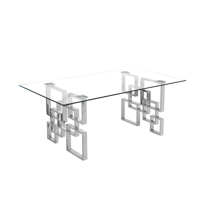 Table basse Manawa, Argent, H 17 po x l 47 po x P 24 po