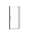 Porte de douche pivotante universelle à ouverture à gauche et à droite de 32 à 36 po x H 72 po, ouverte à l'extérieur, avec verre trempé de 1/4 po et 5/16 po et fini noir mat