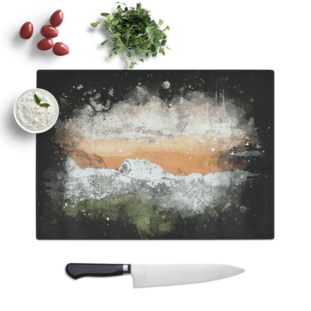 Aberdeen Beach in Scotland Paint Splash Chopping Board