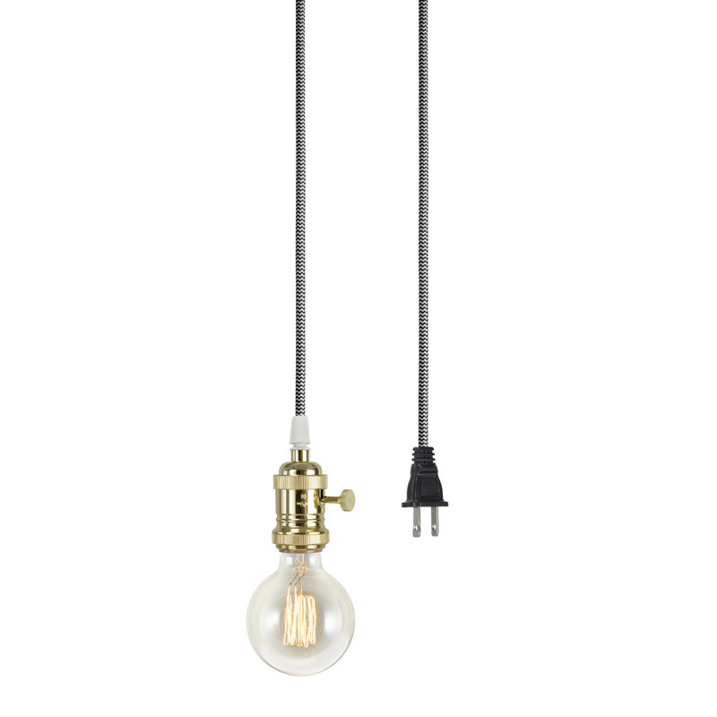 Luminaire suspendu 1 lumière à 1 lumière, Noir / Blanc