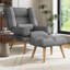 Grey Sofa with cushion footstool