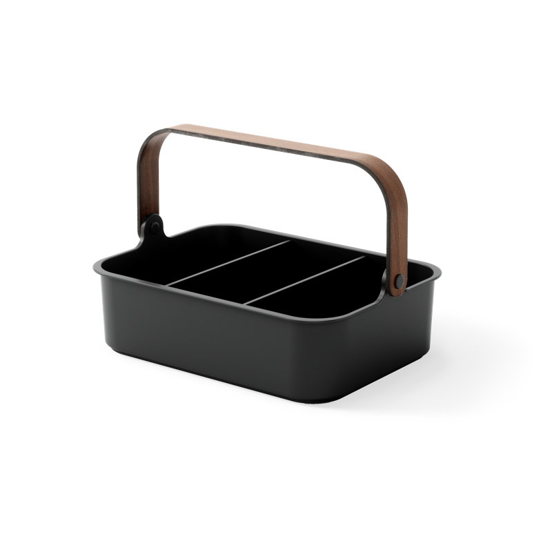 Organisateur de canettes Bellwood, H 5,16 po x l 13,65 po x P 10,4 po, Noir / noyer
