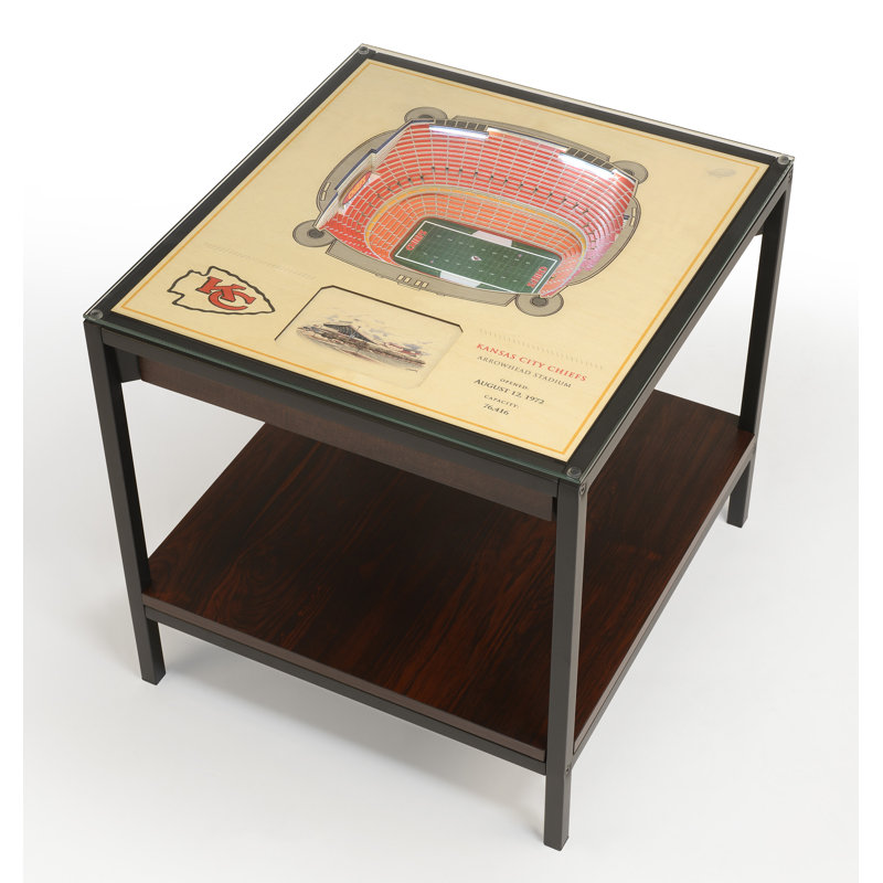 Husik NFL 25-Layer StadiumViews Lighted End Table, Kansas City Chiefs