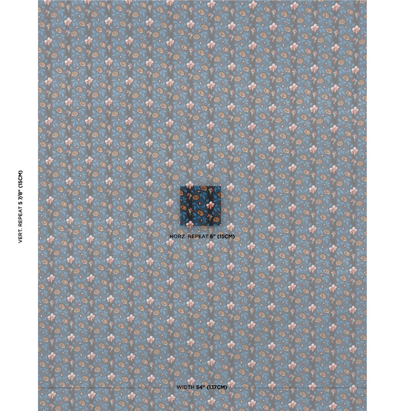 La Rue Stripe Fabric, Midnight