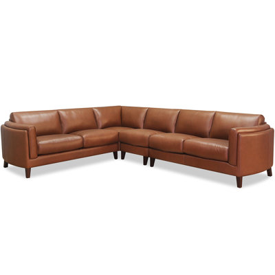 Natchez L-shaped Leather Sectional
