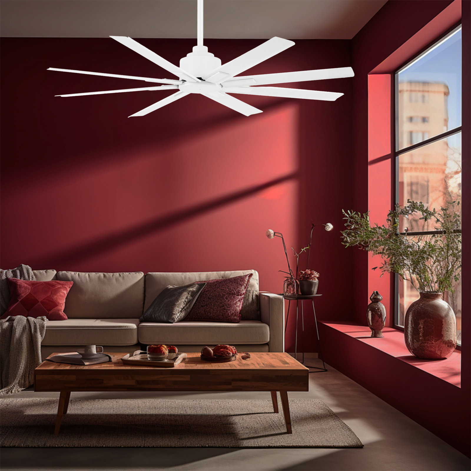 Xtreme Outdoor Smart Ceiling Fan, 52" Wide, Flat White