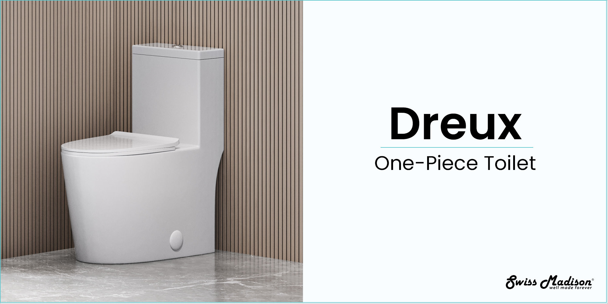 Swiss Madison Dreux 0.8 GPF (Water Efficient) Elongated OnePiece