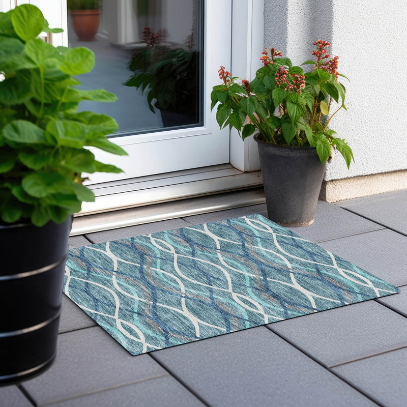 Tapis tissé à la machine Lamanna , Rectangle 1 pi 8 po x 2 pi 6 po