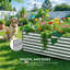Ensemble de jardin surélevé galvanisé 8X2x2 Ft - Jardinière d'extérieur pour légumes, herbes et fleurs