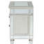 Table de chevet à finition miroir avec 2 tiroirs Glam