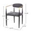 Chaise de salle à manger rembourrée de conception moderne avec dossier incurvé ouvert (ensemble de 2)