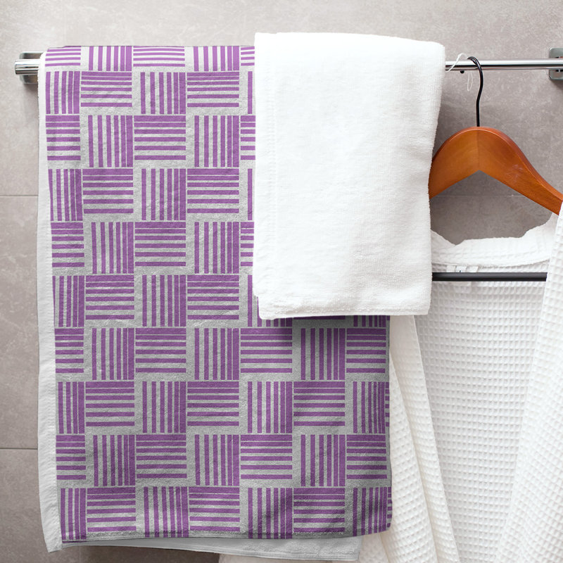 Jaya Bath Towel, Light Purple/Gray
