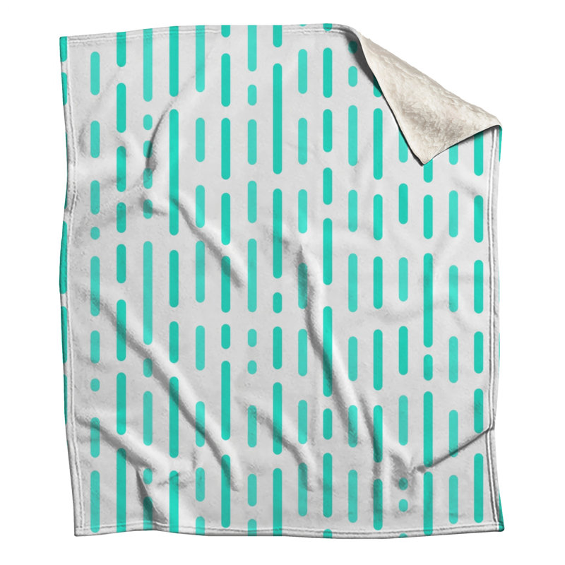 Couvertures turquoise à lignes verticales, 50in W x 60in H