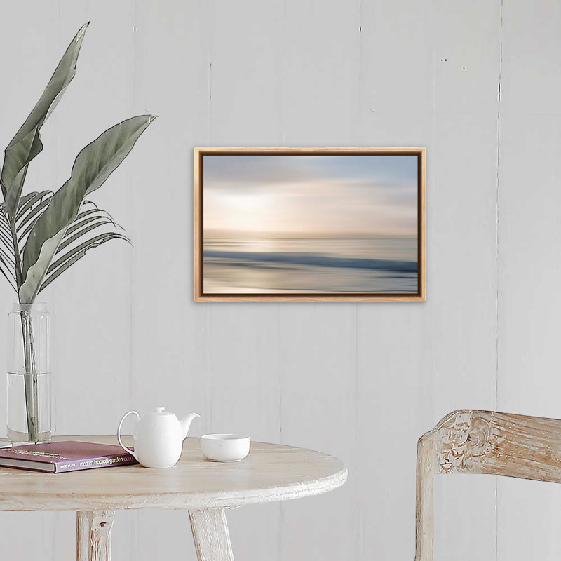 «Morning Rise» par Alex Hanson - peinture sur toile, H 13,25 po x l 19,25 po, Toile avec cadre flottant, Naturel