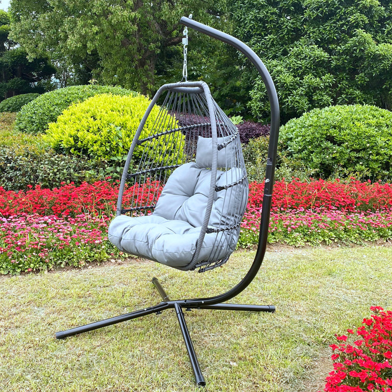 Fauteuil à œufs avec support Glenrock pour 1 personne, Gris