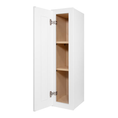 Armoire murale 1 porte à 2 tablettes l 9 po x H 36 po x P 12 po blanc Prêt à assembler (RTA)