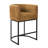 26" Upholstered Metal Barrel Counter Bar Stool-340202073-341230627